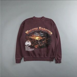 Darc Sport God’s Country Vintage London Crewneck in Purple Dusk Unisex XS NWT